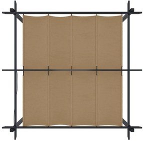 Gazebo de jardim com telhado retrátil 3x3 m cinza-acastanhado