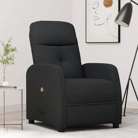289828 vidaXL Poltrona de massagens tecido preto