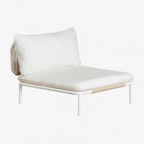 Módulo Central Para Sofá Modular De Jardim Em Aço Roubly Beige De Amêndoa - Sklum