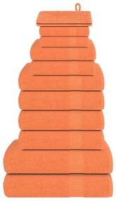 12pcs Conjunto toalhas banho 360 gsm 100% algodão laranja