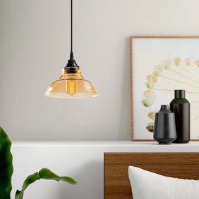 Candeeiro Suspenso Dilberay – Preto – 20 x 20 cm