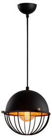 Chandelier Sivani Tel – Preto e Dourado – Diâmetro 20 cm x Altura 116