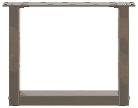 Pés para mesa de centro em formato de U, 2 peças, aço natural, 40x(30-