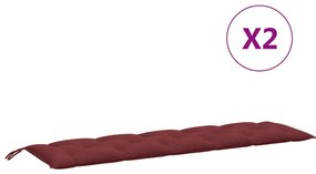 Almofadões p/ banco de jardim 2pcs 180x50x7 cm mesclado tecido