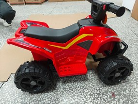 AIYAPLAY Quad Elétrico Infantil 6V, Marcha à Frente, 2 km/h, 18-48 Meses, Capacidade 25 kg, Interior e Exterior, Vermelho | Aosom Portugal