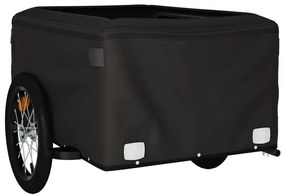 Reboque para bicicleta 45 kg ferro preto e azul