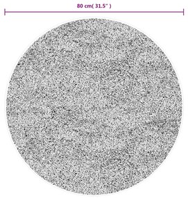 Tapete shaggy de pelo alto PAMPLONA Ø 80 cm bege