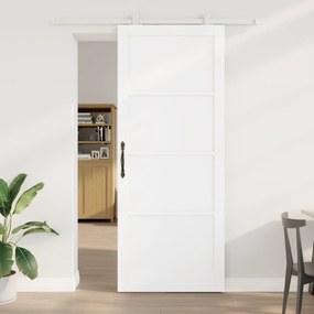 Porta Deslizante vidaXL com Conjunto de Ferragens 'ORKDAL'de Madeira S