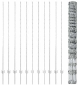 Postes de Cerca vidaXL 22 pcs U-Channel 150 cm Aço Galvanizado