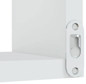 Prateleira de canto p/ parede 40x40x50 cm deriv. madeira branco