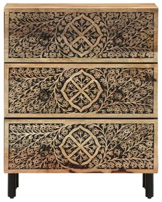 Móveis de apoio 2 pcs 60x33x75 cm madeira de mangueira maciça