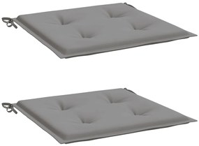 Almofadões p/ cadeiras de jardim 2 pcs tecido oxford cinza