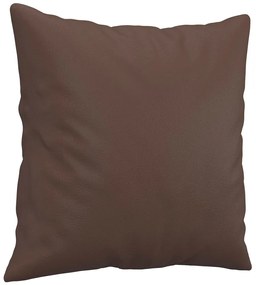 Almofadas decorativas 2 pcs 40x40 cm couro artificial castanho