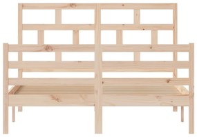 Estrutura de cama 140x200 cm madeira de pinho maciça