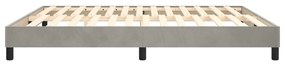 Estrutura de cama sem colchão 180x200 cm veludo cinzento-claro