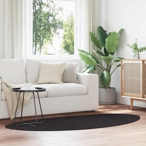 vidaXL Tapete HUARTE Preto 100 x 200 cm Poliéster