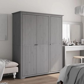 vidaXL Roupeiro BODO 146x53,5x173 cm madeira de pinho maciça cinzento