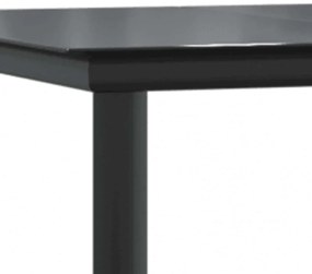 Conjunto jantar jardim 7 peças almofadas vidro vime PE castanho
