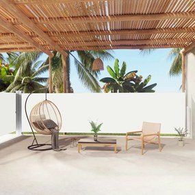 vidaXL Toldo lateral retrátil 160x1000 cm cor creme