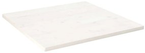 Tampo de mesa quadrado 80x80x2,5 cm pinho maciço branco