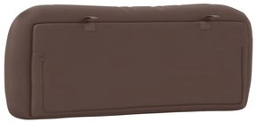 Almofadão de cabeceira 100 cm couro artificial castanho