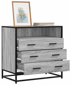 vidaXL Armário de gavetas 70x41x70 cm deriv. madeira cinzento sonoma