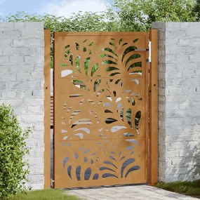 Portão de jardim 105x130 cm projeto de onda de aço resistente