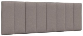 Cama com colchão 140x190 cm tecido castanho-acinzentado