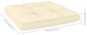 3 pcs conjunto lounge de jardim com almofadões pinho impregnado