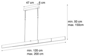 Moderne hanglamp goud 150 cm incl LED - Lamba Moderno