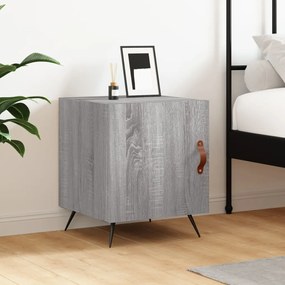 vidaXL Mesa cabeceira 40x40x50 cm derivados de madeira cinzento sonoma