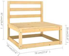 10 pcs conjunto lounge de jardim c/ almofadões pinho maciço
