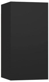 4 pcs conjunto de móveis de TV derivados de madeira preto