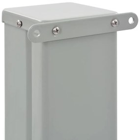Toldo lateral retrátil para pátio 60x300 cm cinzento