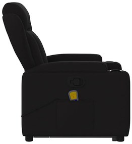Poltrona de massagens reclinável elevatória tecido preto