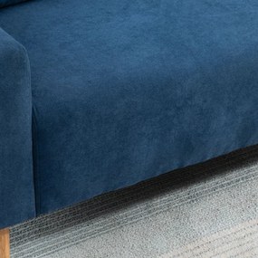 Sofá Faker de 2 Lugares - Azul - Design Nórdico