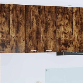 vidaXL Armário suspenso Carvalho Defumado e Branco 30 x 31 x 80 cm