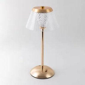 Lâmpada De Mesa Led Sem Fios Em Ferro E Acrílico Tinyent Oro Rosa - Sklum
