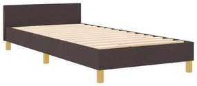 Cama vidaXL Marrom Escuro 90x200 cm em Tecido