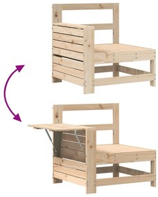 8 pcs conjunto sofás de jardim pinho maciço