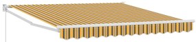 Toldo Manual Retrátil Listrado Multicolorido 350x250 cm