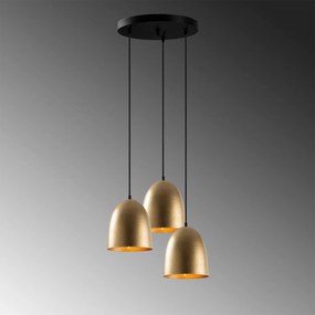 Candeeiro de Teto Tattoo – Dourado – 44 x 44 cm