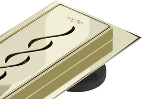 Mexen Flat M18 ralo de chão linear 50 cm, dourado - 1523050-15
