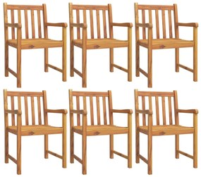 7 pcs conjunto de jantar para jardim madeira de acácia maciça