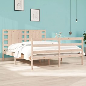 Cama sem colchão 120x190 cm madeira de pinho maciça