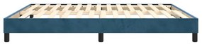 Estrutura de cama sem colchão 180x200 cm veludo azul-escuro