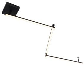 Candeeiro de teto preto 150,8 cm incl. LED regulável em 3 etapas - Annuschka Design