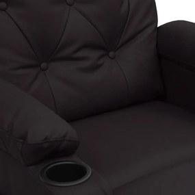 Poltrona reclinável elétrica couro artificial preto