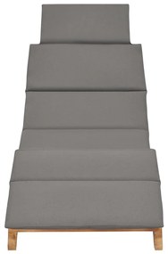 Espreguiçadeiras com almofadões 2 pcs madeira de teca maciça