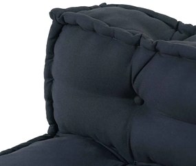 Almofada de Sofá de Palete 2 pcs Antracite Standard Algodão